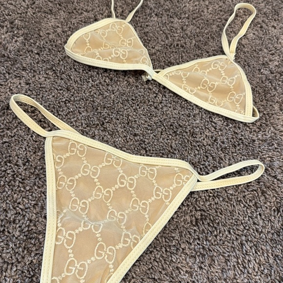 Gucci Ivory Sheer Bikini Set - Picture 2 of 6